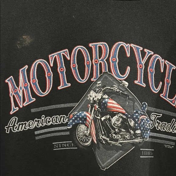 Vintage Motorcycle Graphic Black Sweater - Picture 2 of 3
